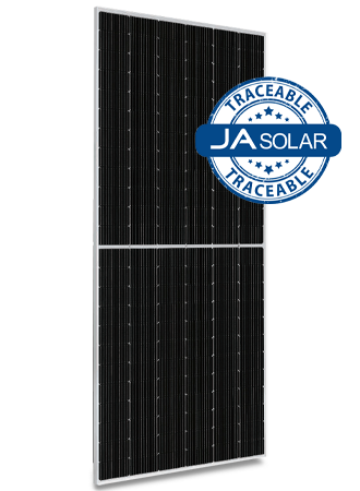 JA Solar 605W n-type Bifacial Dubbelglas halfcellen MBB LB MC4