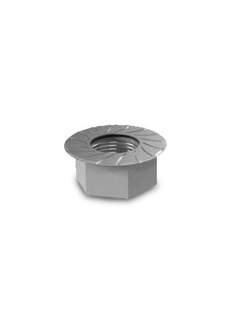 K2 Hexagon flange nut with serration – M10