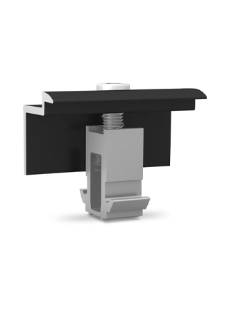 DomeClamp eindklem 30-50 mm, zwart geanodiseerd