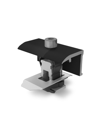 K2 eindklem 25-40 mm, zwart geanodiseerd