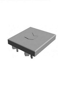 Eindkap montagerail 41X35 grijs (1 stuk)